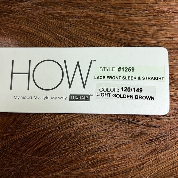 LUXHAIR High Fashion Wig Tabatha Coffey Sleek & Straight Lt. Golden Brown #1259 - Picture 7 of 12